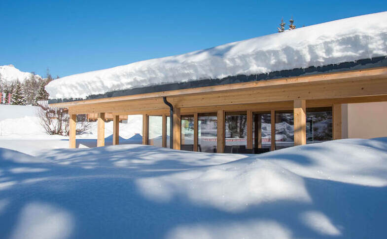 Außenansicht der Panorama Sauna im Das Hotel Eden Seefeld 