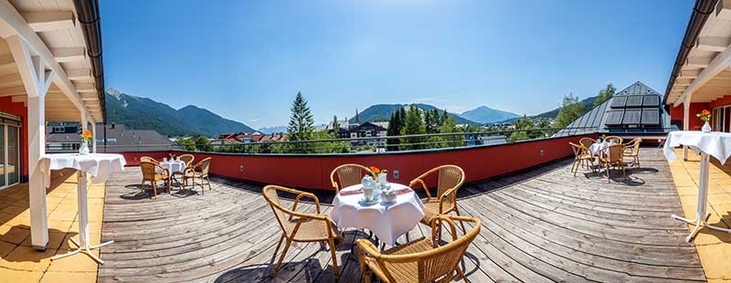 Terasse im Das Hotel Eden in Seefeld