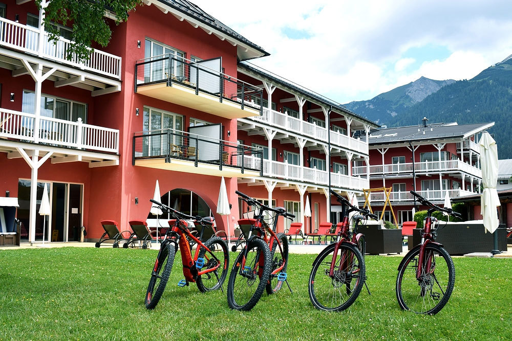Bicycles in front of The Hotel Eden in Seefeld