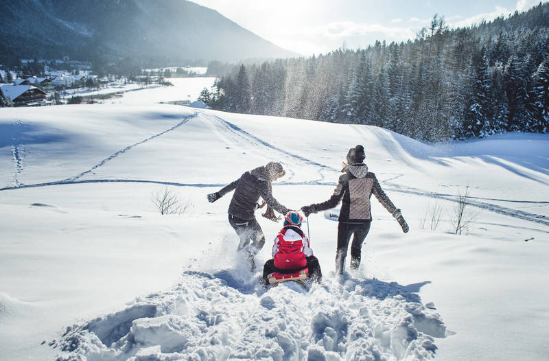 Having fun in the snow