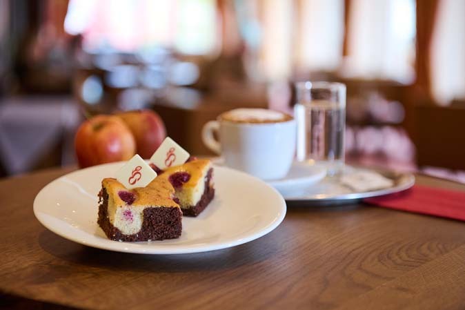 delicious coffee and cake at The Hotel Eden in Seefeld